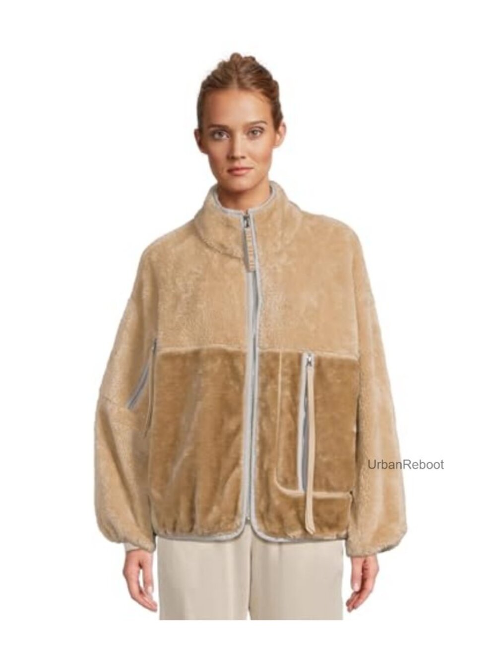 Faux Fur & Fleece Full Zip Jacket